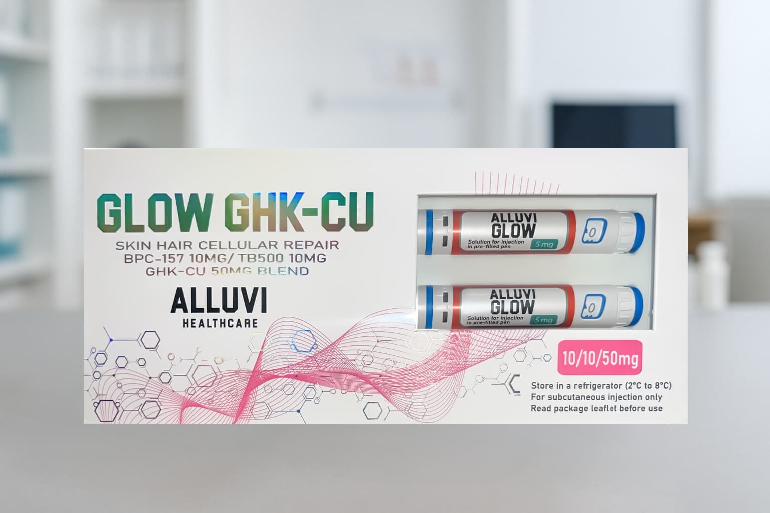 GHK-Cu Glow Stack research peptide